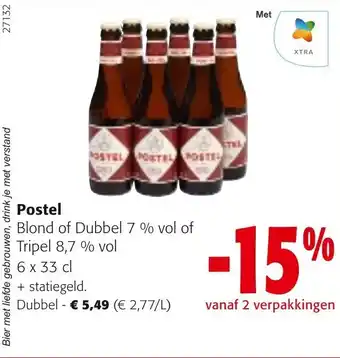 Colruyt Postel dubbel 6x33CL aanbieding