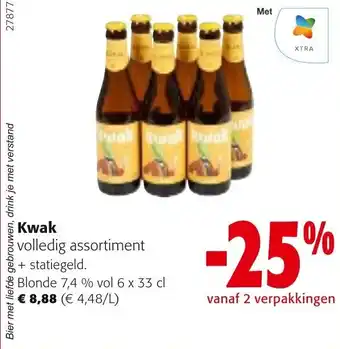 Colruyt Kwak blonde 7.4% vol 6x33CL aanbieding