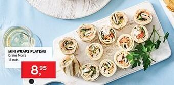 Alvo Mini wraps plateau grains noirs aanbieding