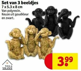 Kruidvat Set van 3 beeldjes aanbieding