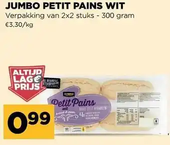 Jumbo Jumbo petit pains wit 300 gram aanbieding
