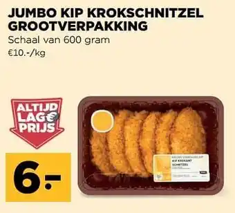 Jumbo Jumbo kip krokschnitzel grootverpakking 600 gram aanbieding