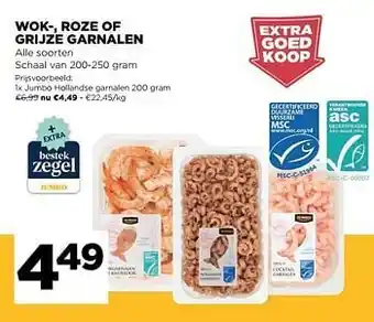 Jumbo Jumbo hollandse garnalen 200-250 gram aanbieding