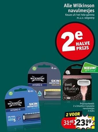 Kruidvat Alle wilkinson navulmesjes aanbieding