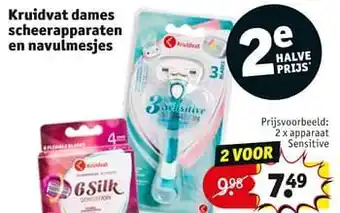 Kruidvat Kruidvat dames scheerapparaten en navulmesjes aanbieding