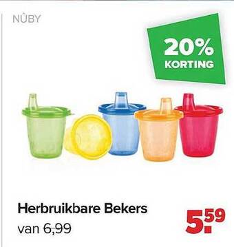 Baby-Dump Herbruikbare bekers aanbieding