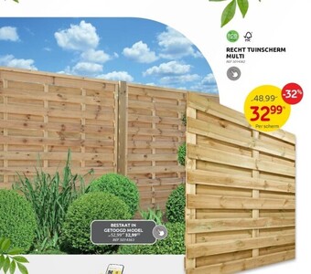 Brico Recht tuinscherm multi aanbieding
