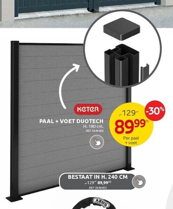 Brico Paal + voet duotech aanbieding