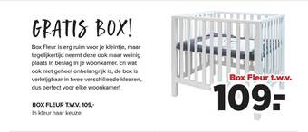 Baby-Dump Box fleur aanbieding