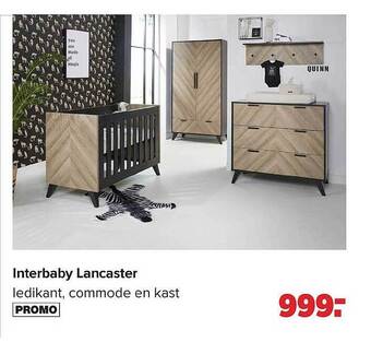 Baby-Dump Interbaby lancaster ledikant, commode en kast aanbieding