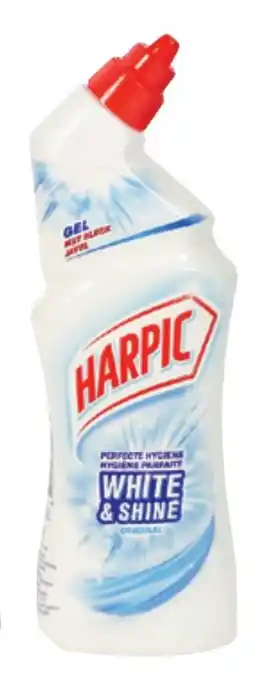 Colruyt Harpic white & shine original gel met bleek 750 ml aanbieding