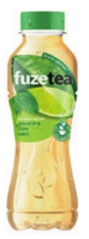 Colruyt Fuze Tea green tea lime-mint 400 ml aanbieding