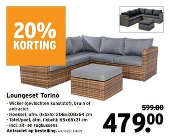 GAMMA Loungeset torino aanbieding