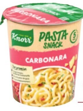 Colruyt Knorr Pasta Snack Carbonara 71g aanbieding