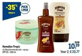 Makro Hawaiian tropic beschermende olie - spray - spf 20 200 ml aanbieding
