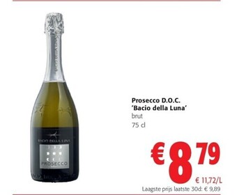 Colruyt Prosecco d.o.c. 'bacio della luna' brut 75 cl aanbieding