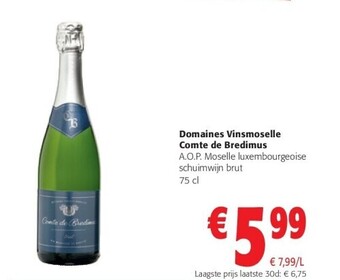 Colruyt Domaines vinsmoselle comte de bredimus aanbieding
