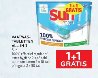 Alvo Sun vaatwastabletten all-in-1 2 x 30 tabl aanbieding