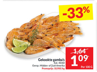 Intermarché Gekookte gamba's per 100 g aanbieding