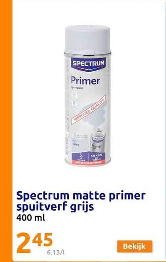 Action Spectrum matte primer spuitverf grijs aanbieding