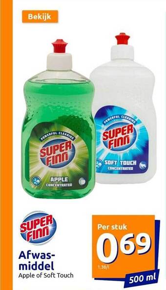 Action Superfinn afwasmiddel aanbieding