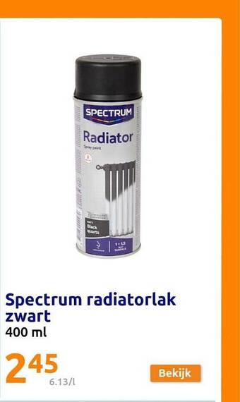 Action Spectrum radiatorlak zwart aanbieding