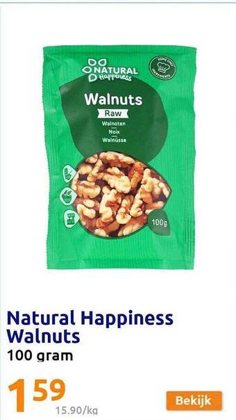 Action Natural happiness walnuts aanbieding