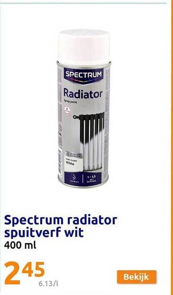 Action Spectrum radiator spuitverf wit aanbieding