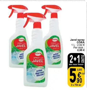 Cora Javel spray 3 x 750 ml aanbieding