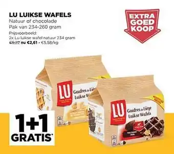 Jumbo Lu luikse wafel natuur 234-260 gram aanbieding
