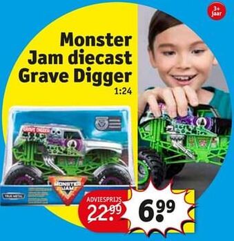 Kruidvat Monster jam diecast grave digger aanbieding