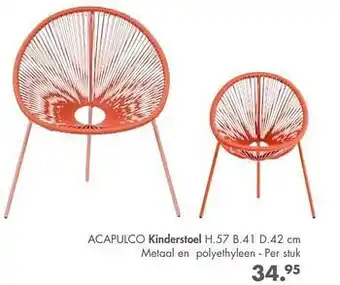 Casa Acapulco kinderstoel h.57 b.41 d.42 cm aanbieding