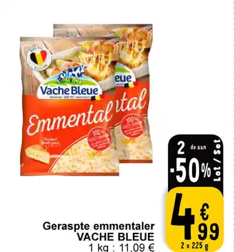 Cora Vache Bleue geraspte emmentaler 2x225G aanbieding