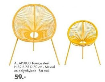 Casa Acapulco lounge stoel h.82 b.75 d.70 cm aanbieding