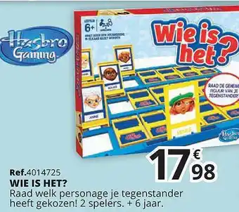 Hasbro Gaming Wie Is Het?