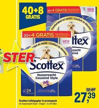 Makro Scottex toiletpapier kussenzacht style aanbieding