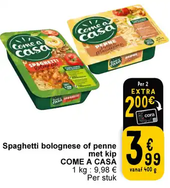 Cora Come a Casa spaghetti bolognese 400G aanbieding