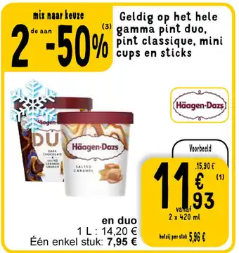 Cora Haagen-Dazs en duo 2x420ML aanbieding