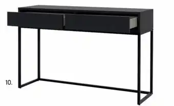 Bureau en noir mat 118x76x36cm