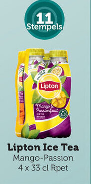 BelBev Lipton ice tea mango-passion 4 x 33cl Rpet aanbieding