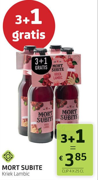 BelBev Mort subite kriek lambic clip 4 x 25cl aanbieding