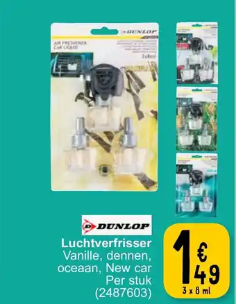 Cora Dunlop luchtverfrisser vanille, dennen, oceaan, new car 3 x 8ml per stuk aanbieding