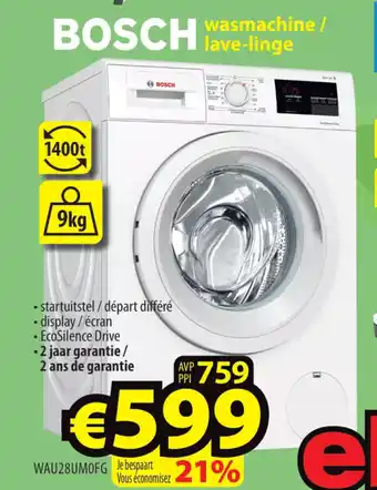 Wasmachine/ bosch lave-linge