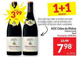 Intermarché Aoc côtes du rhône maison castel aanbieding
