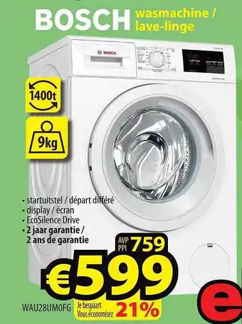 ElectroStock Bosch wasmachine aanbieding