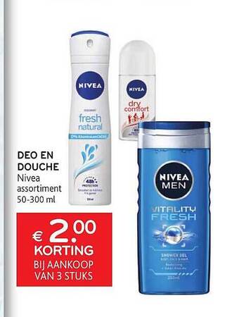 Alvo Deo en douche nivea aanbieding