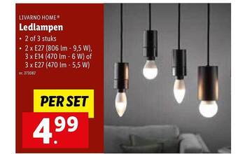 Lidl Livarno home ledlampen aanbieding
