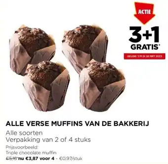 Jumbo Alle verse muffins van de bakkerij aanbieding