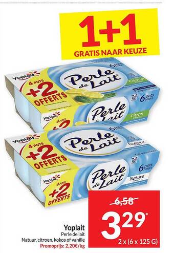 Intermarché Yoplait perle de lait aanbieding