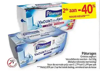 Intermarché Pâturages griekse yoghurt aanbieding
